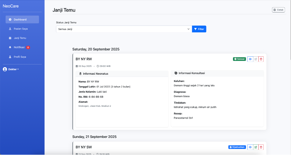 Tampilan Tele-Consult